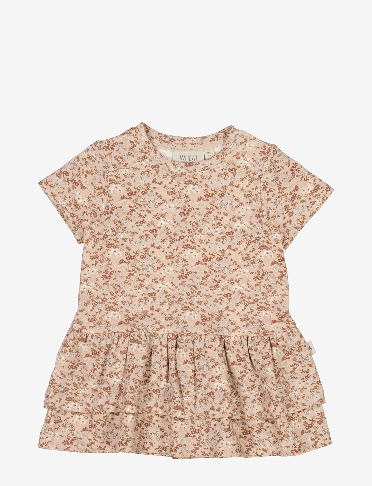 Wheat - Dress Johanna - short-sleeved casual dresses - pale lilac flowers - 0
