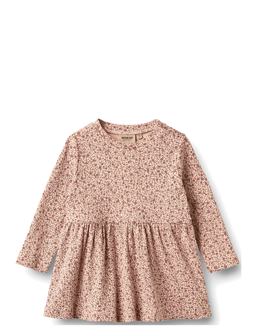 Wheat - Jersey dress L/S Sessa - dime rose small flowers - 0