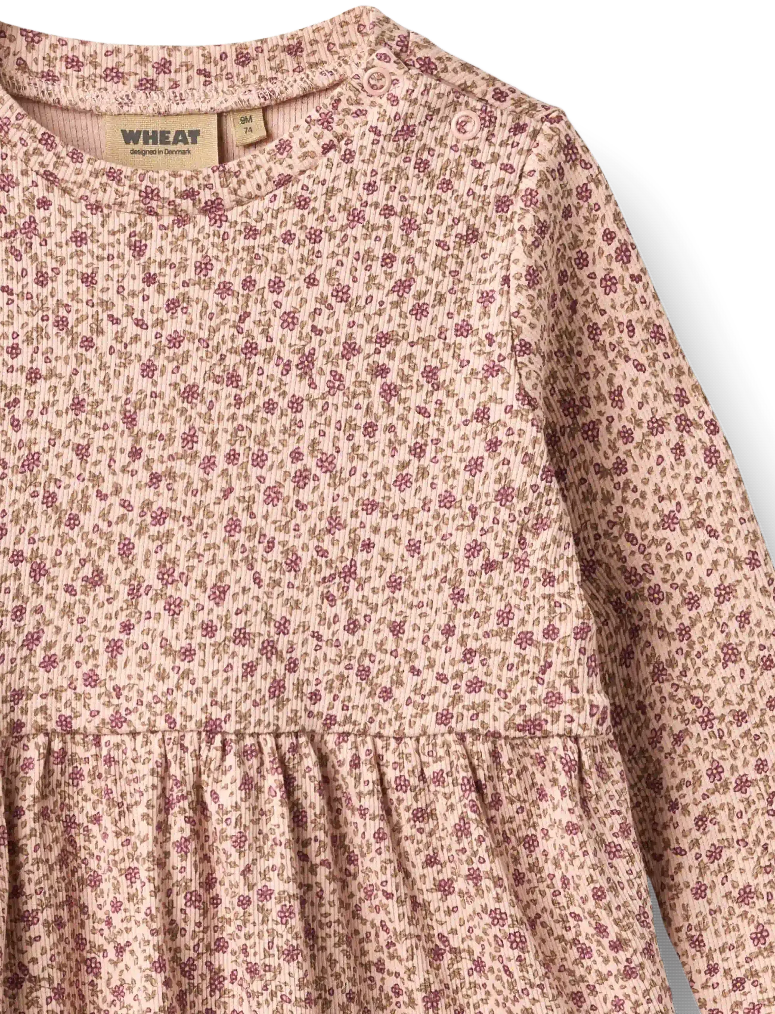 Wheat - Jersey dress L/S Sessa - dime rose small flowers - 2