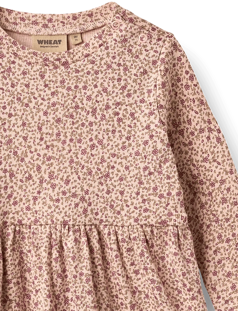 Wheat - Jersey dress L/S Sessa - dime rose small flowers - 2