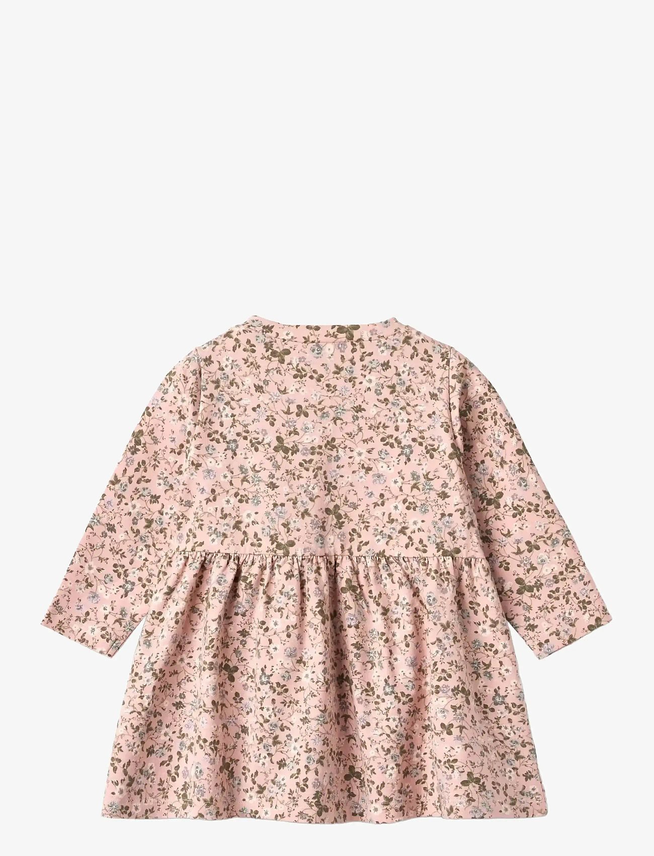 Wheat - Jersey Dress L/S Sessa - langärmelige babykleider - rose powder flowers - 1