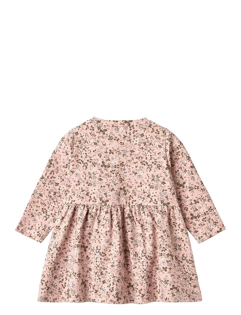 Wheat - Jersey Dress L/S Sessa - langärmelige babykleider - rose powder flowers - 1