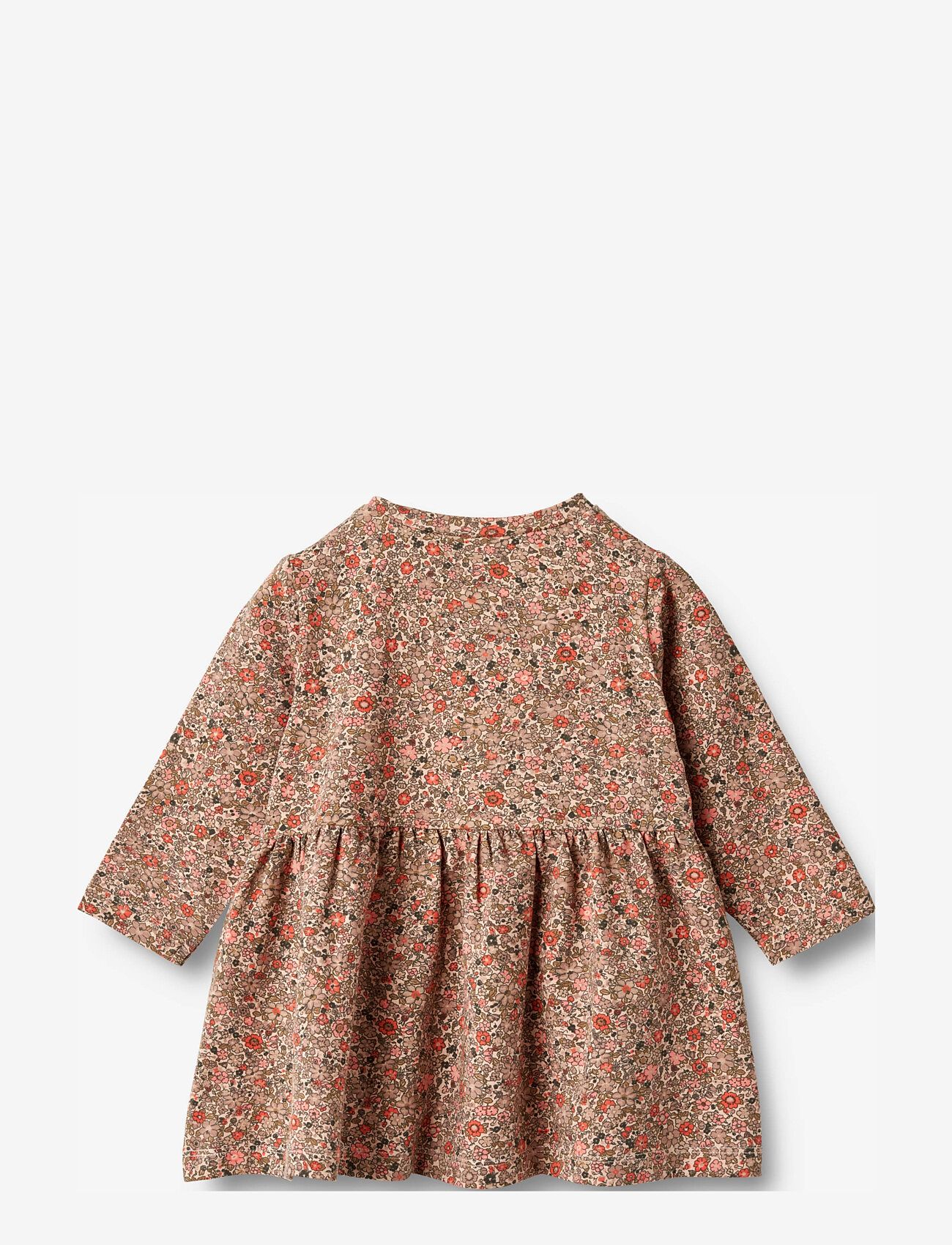 Wheat - Jersey Dress L/S Sessa - långärmade babyklänningar - rose flower meadow - 1