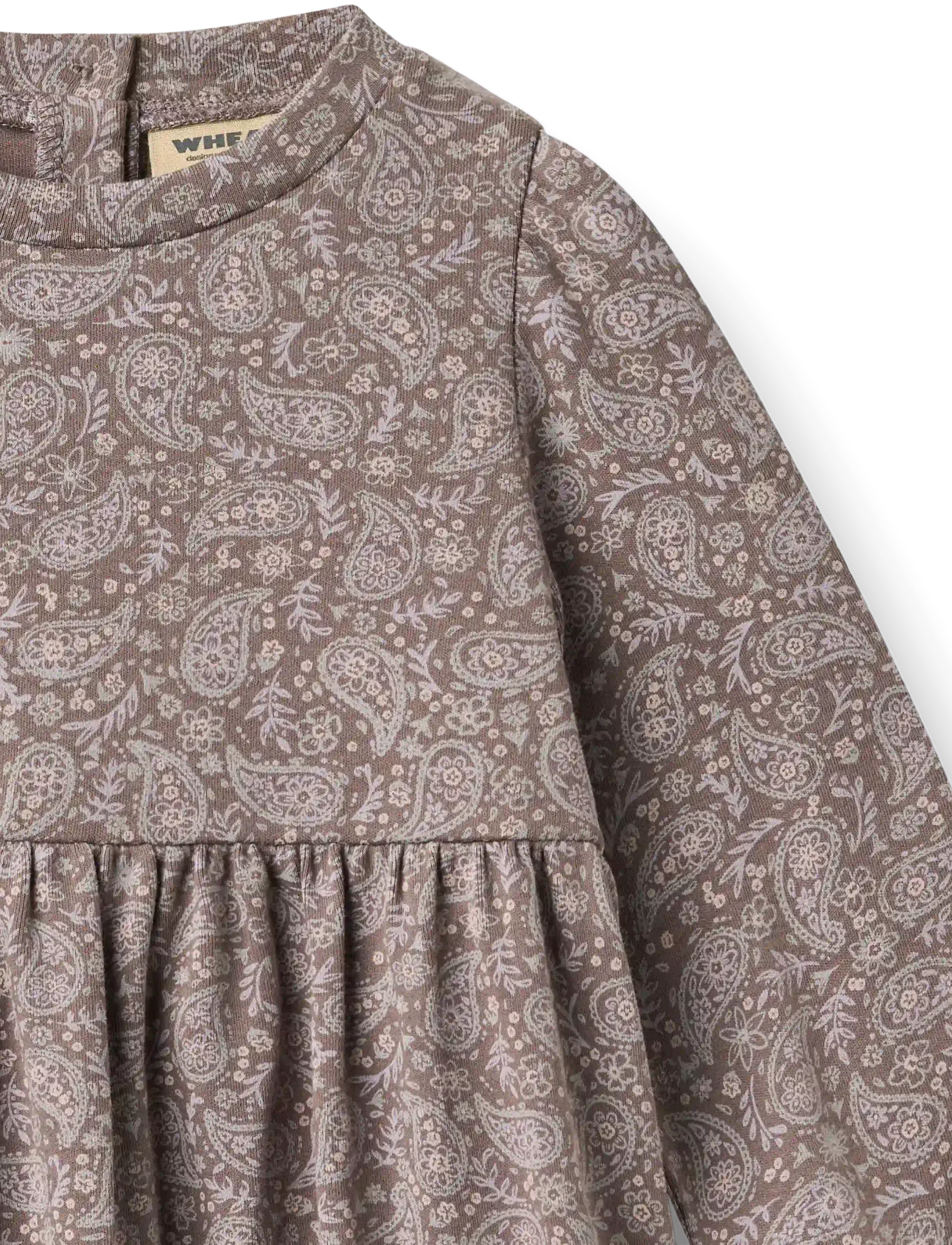 Wheat - Jersey Dress L/S Eliane - langærmede babykjoler - purple plum paisley - 2