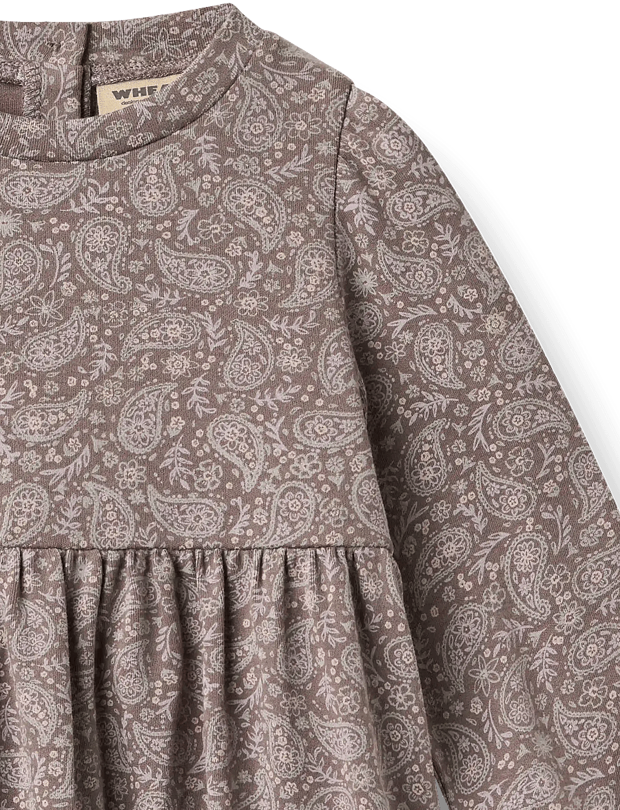 Wheat - Jersey Dress L/S Eliane - langärmelige babykleider - purple plum paisley - 2
