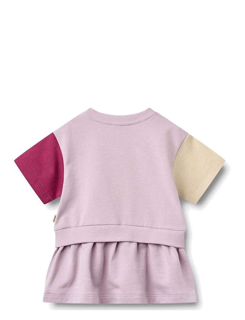 Wheat - Sweat Dress S/S Mey - kortærmede babykjoler - lavender glow - 1