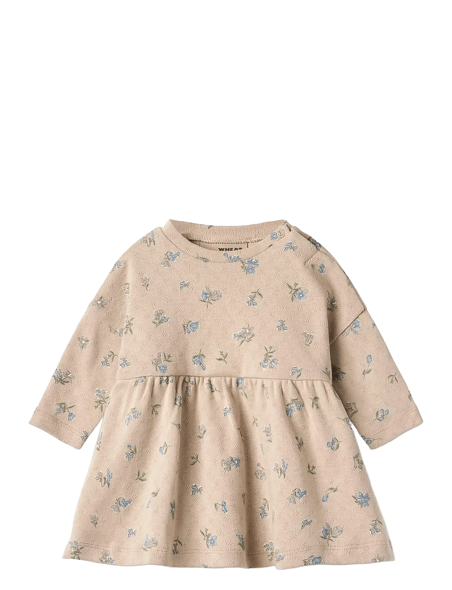 Wheat - jersey Dress L/S Emmy - suknelės kūdikiams - warm sand flowers - 0