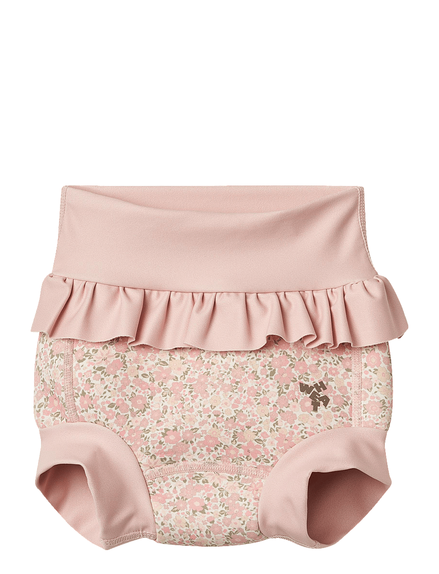 Wheat - Neoprene Swim Pants Rita - ivory flower meadow - 0