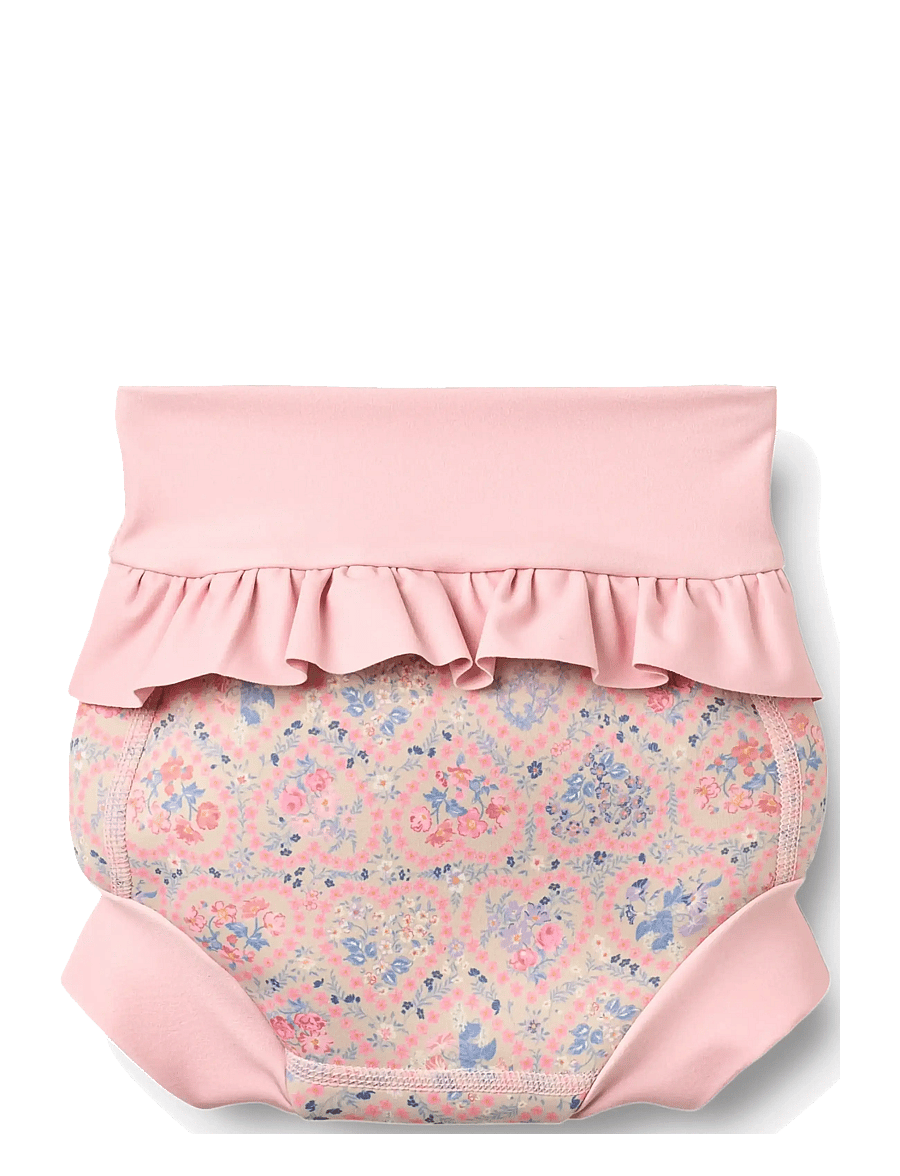 Wheat - Neoprene Swim Pants Rita - ujumismähkmed - pink heart flowers - 1