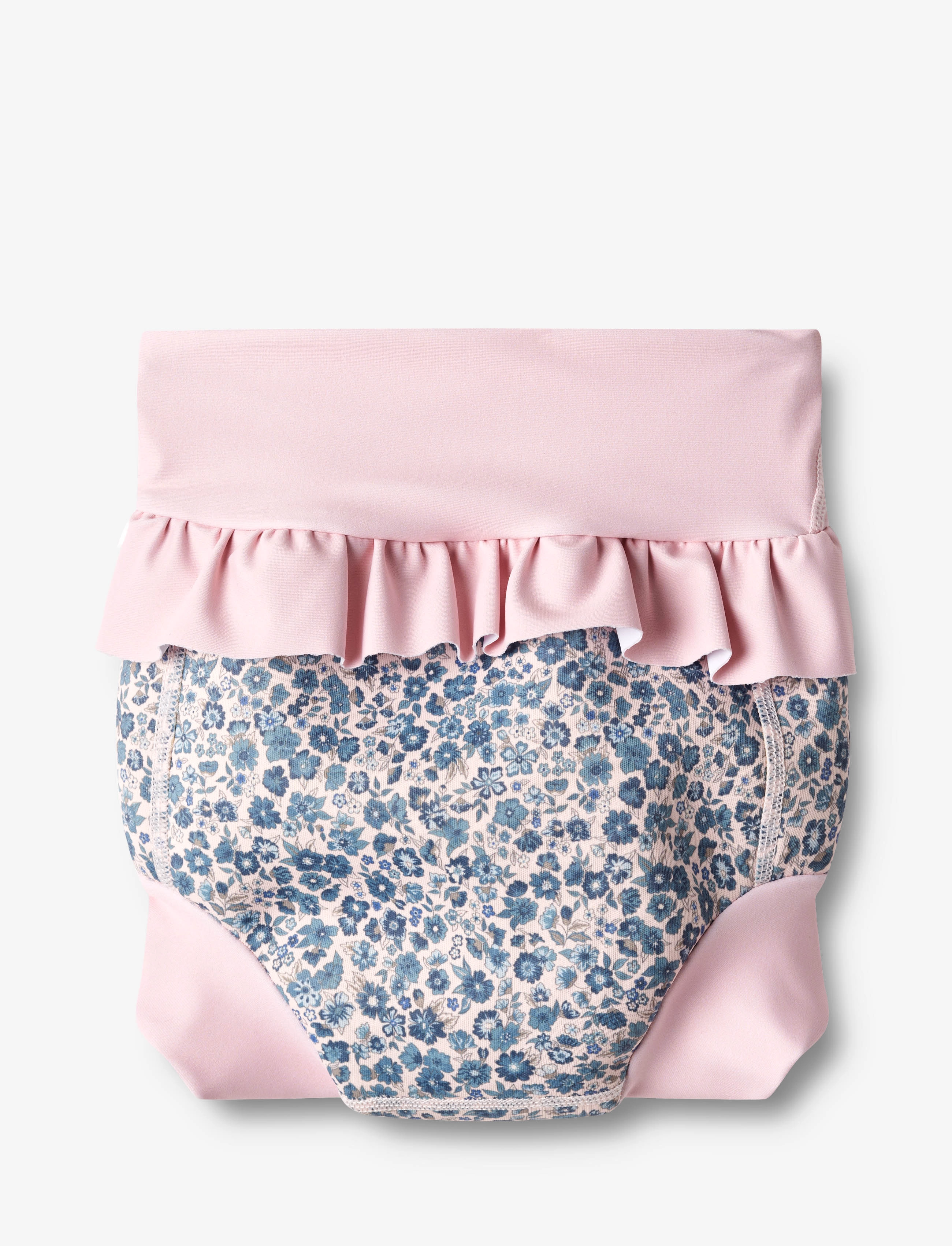 Wheat - Neoprene Swim Pants Ruffle - blue flower meadow - 1
