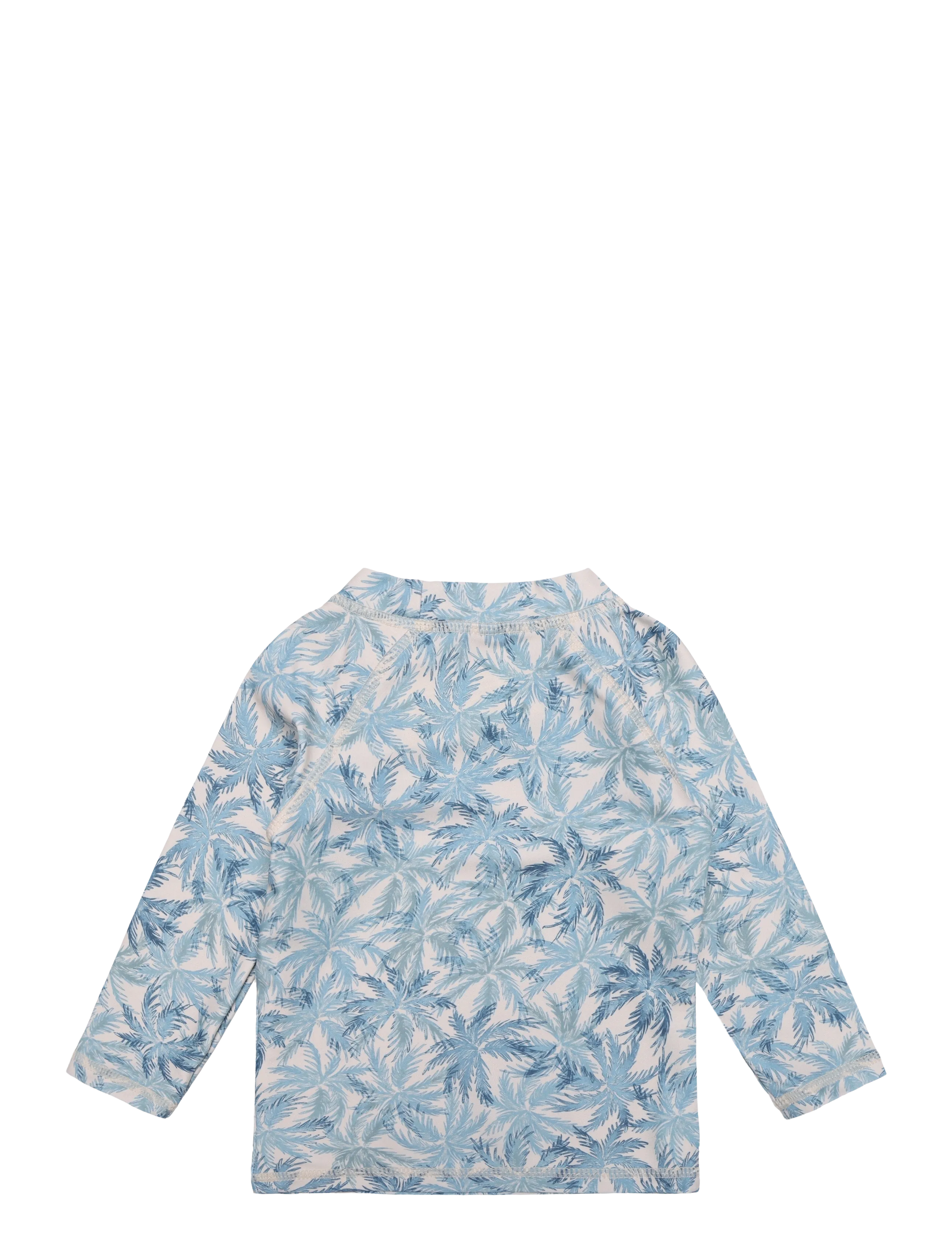 Wheat - Swim T-shirt L/S Dilan - badeoverdele - blue palm - 1