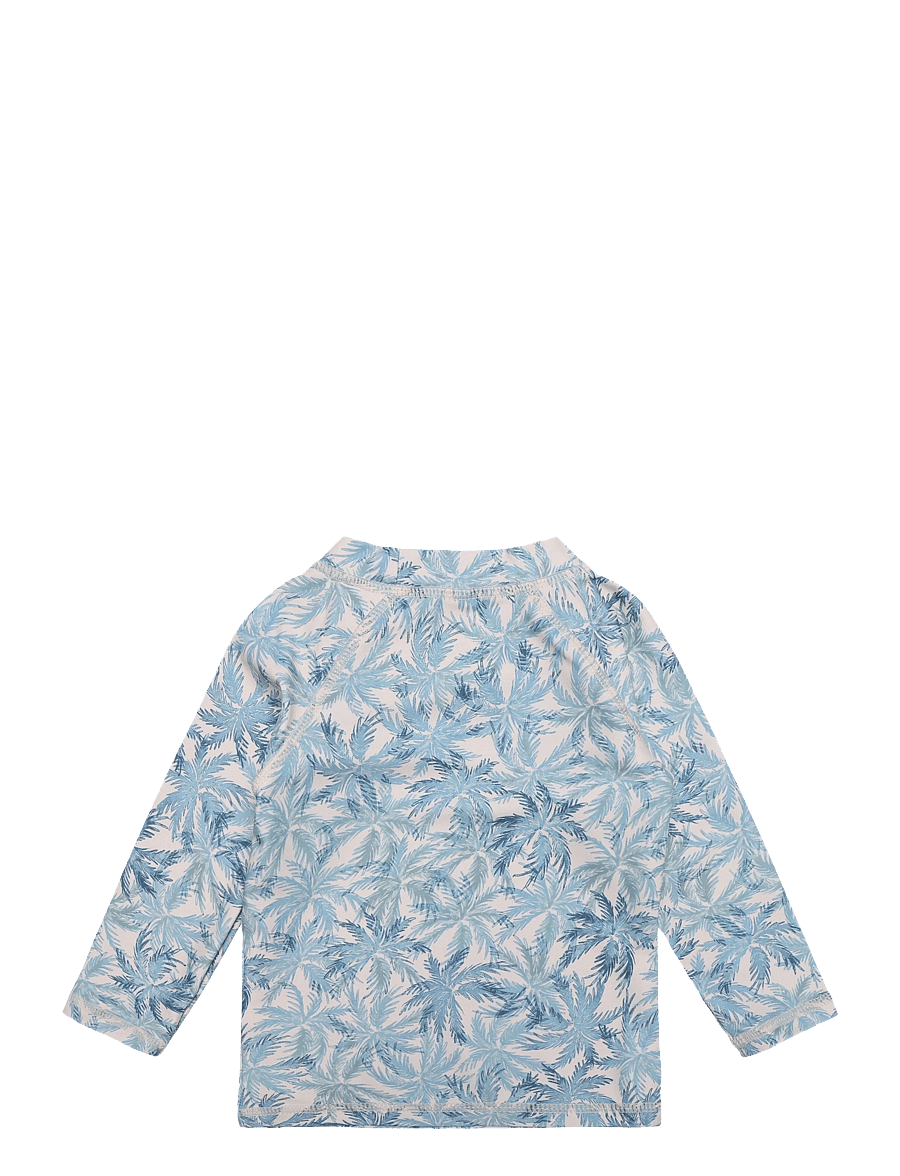 Wheat - Swim T-shirt L/S Dilan - bade-oberteile - blue palm - 1