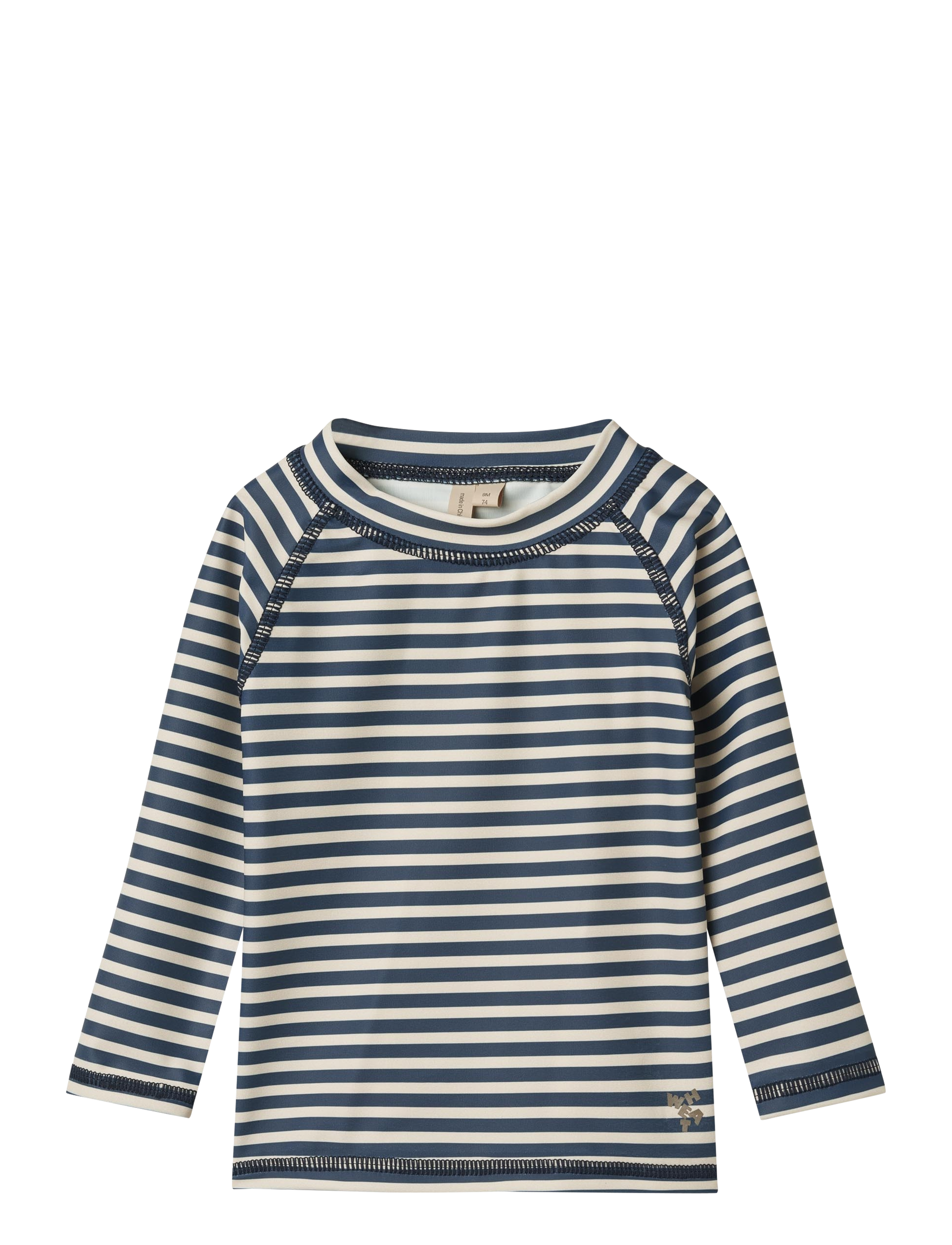 Wheat Swim T-Shirt L/S Dilan, 62, Navy, Badetøj > Swim Overdele, Børn