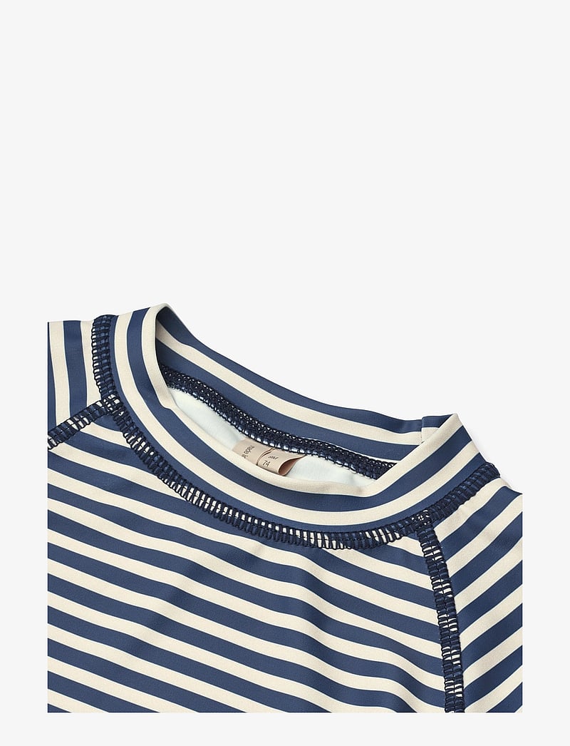 Wheat - Swim T-shirt L/S Dilan - ujumisriiete ülaosad - blue stripe - 2