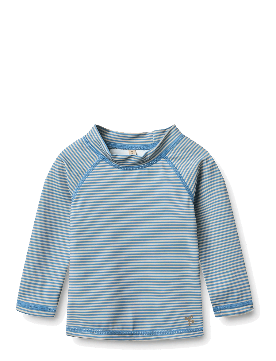 Wheat - Swim T-shirt L/S Dilan - ujumisriiete ülaosad - blue swim stripe - 0