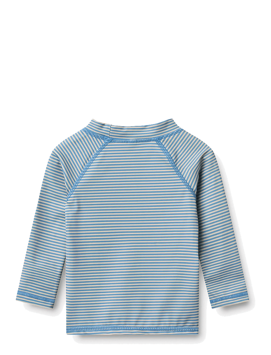 Wheat - Swim T-shirt L/S Dilan - ujumisriiete ülaosad - blue swim stripe - 1