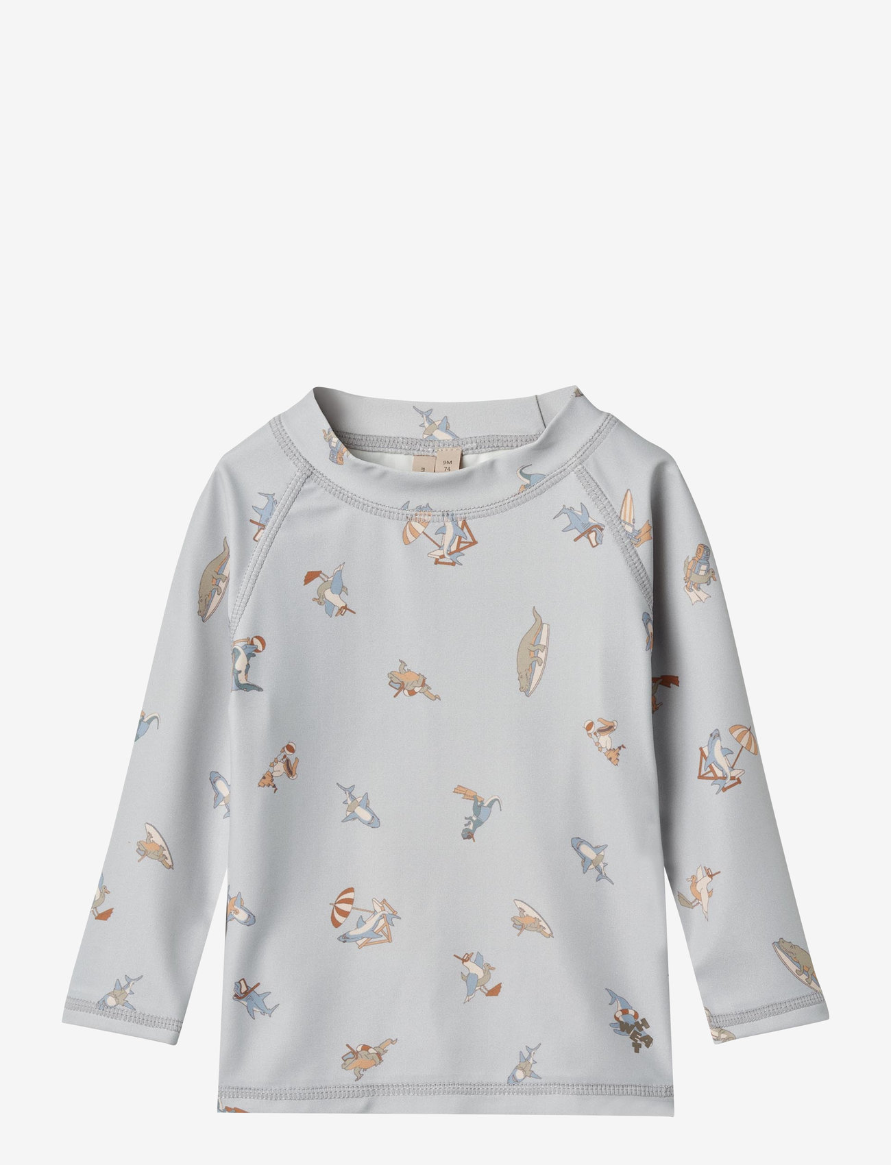 Wheat - Swim T-shirt L/S Dilan - badeoverdele - swim club - 0