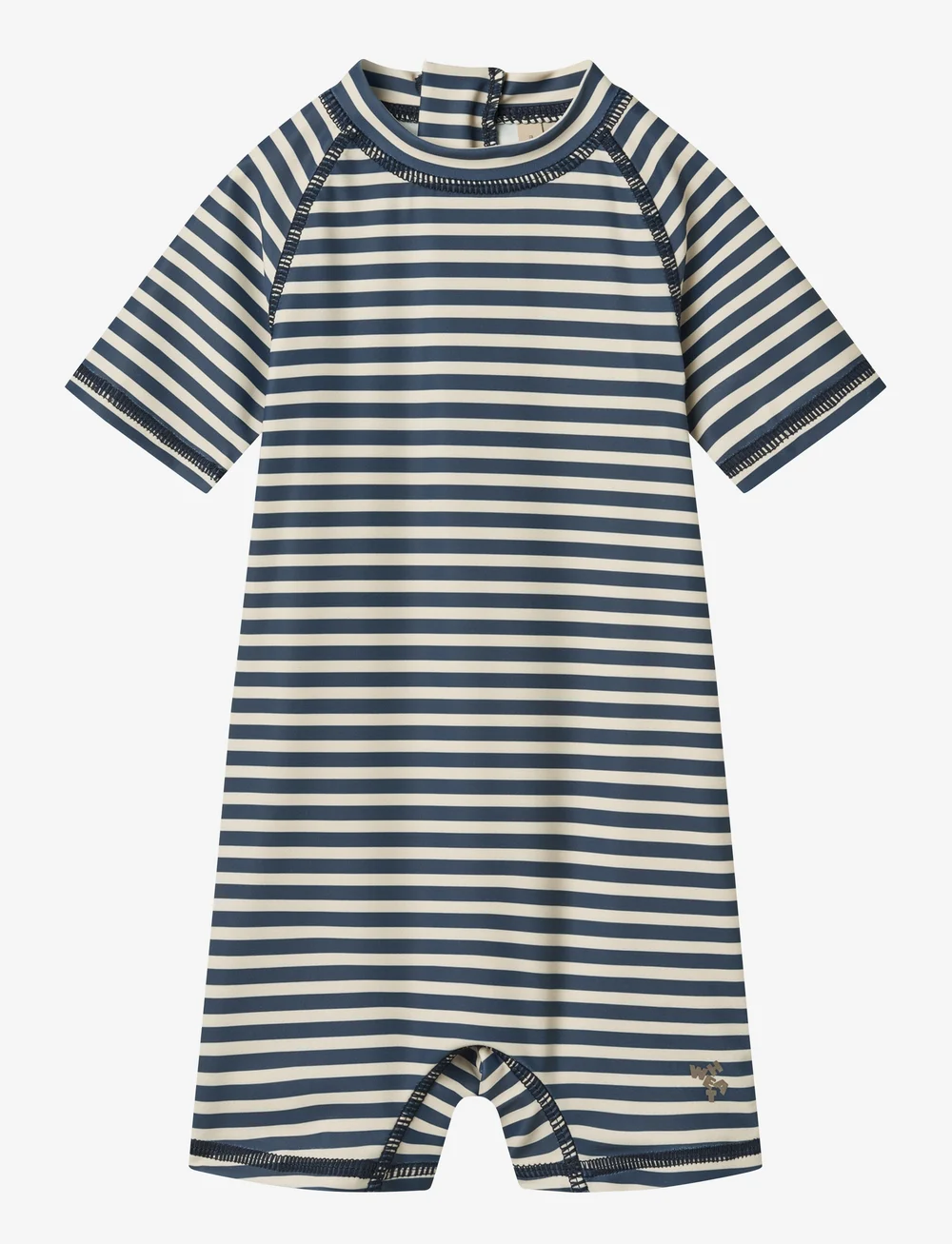 Wheat - Swimsuit S/S Cas - badeanzüge - blue stripe - 0