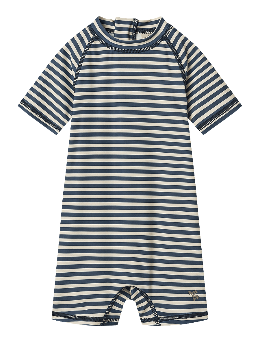Wheat - Swimsuit S/S Cas - uv-bekleidung - blue stripe - 0