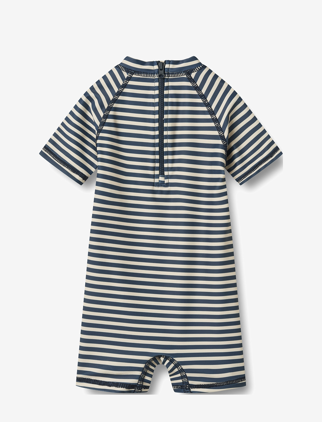Wheat - Swimsuit S/S Cas - badedragter - blue stripe - 1