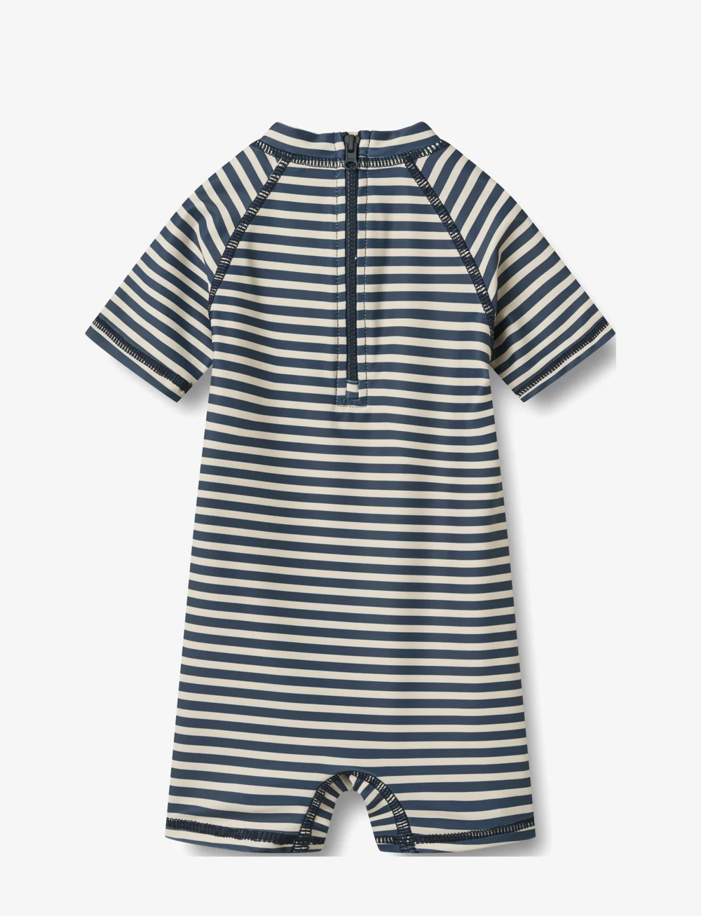 Wheat - Swimsuit S/S Cas - badeanzüge - blue stripe - 1