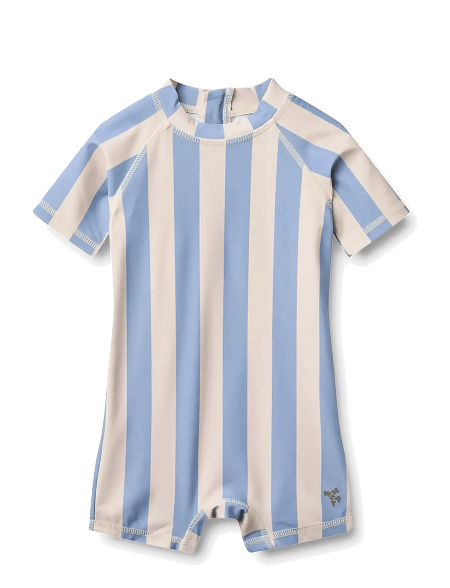Wheat - Swimsuit S/S Cas - uv-kaitsega riided - bold blue stripe - 0