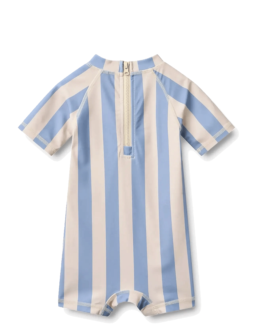 Wheat - Swimsuit S/S Cas - uv-kaitsega riided - bold blue stripe - 1