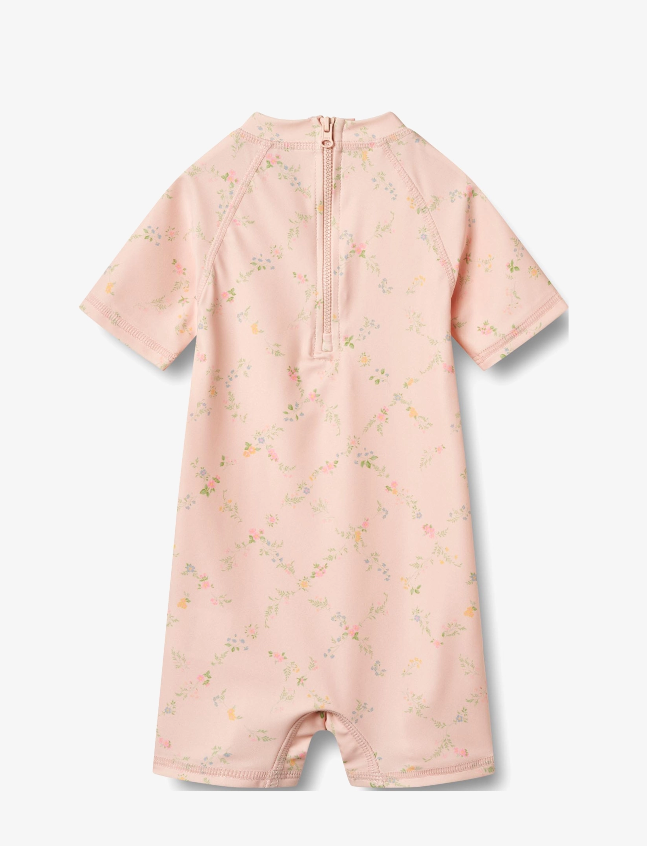 Wheat - Swimsuit S/S Cas - gode sommertilbud - powder checked flowers - 1