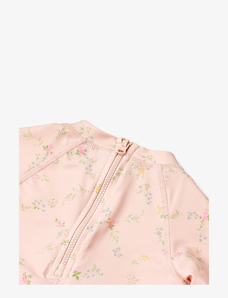 Wheat - Swimsuit S/S Cas - uv-kaitsega riided - powder checked flowers - 2