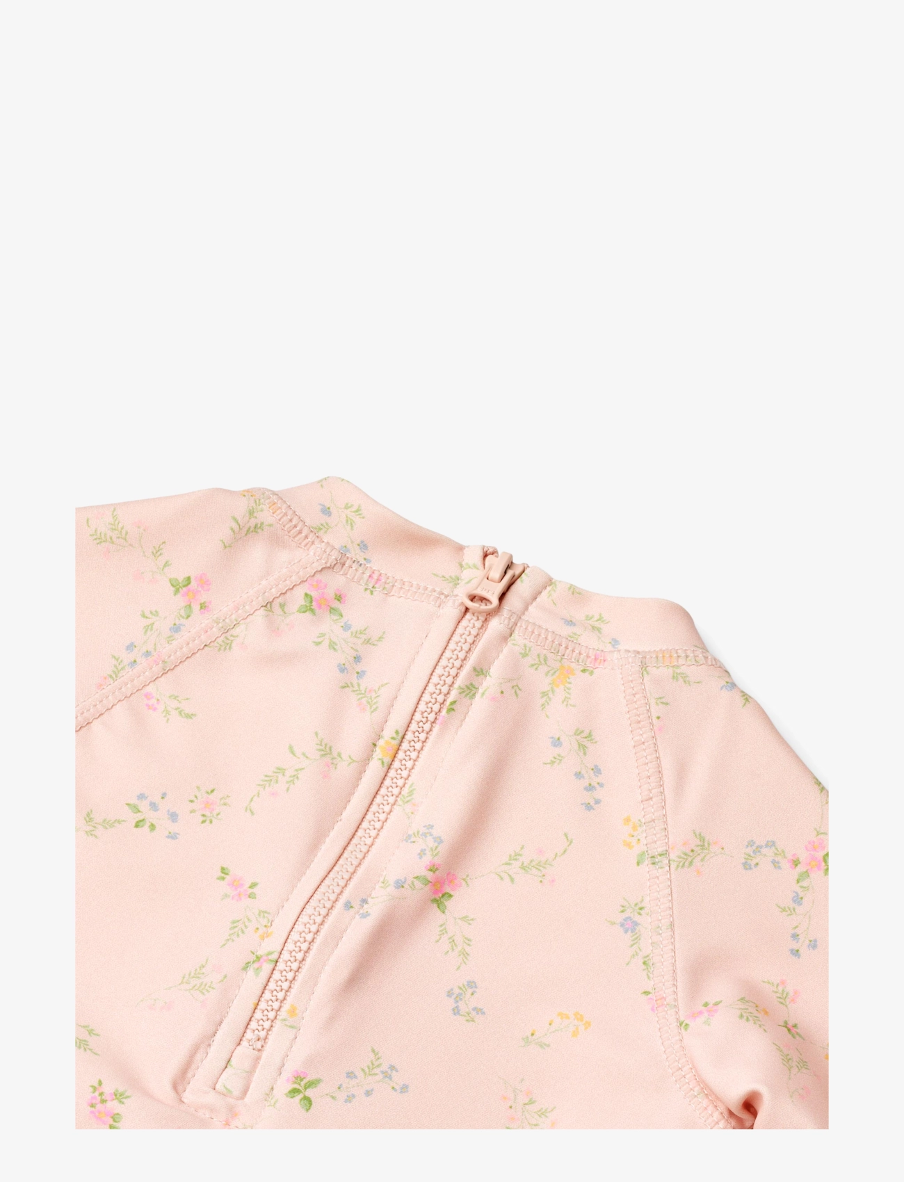 Wheat - Swimsuit S/S Cas - uv-kaitsega riided - powder checked flowers - 2