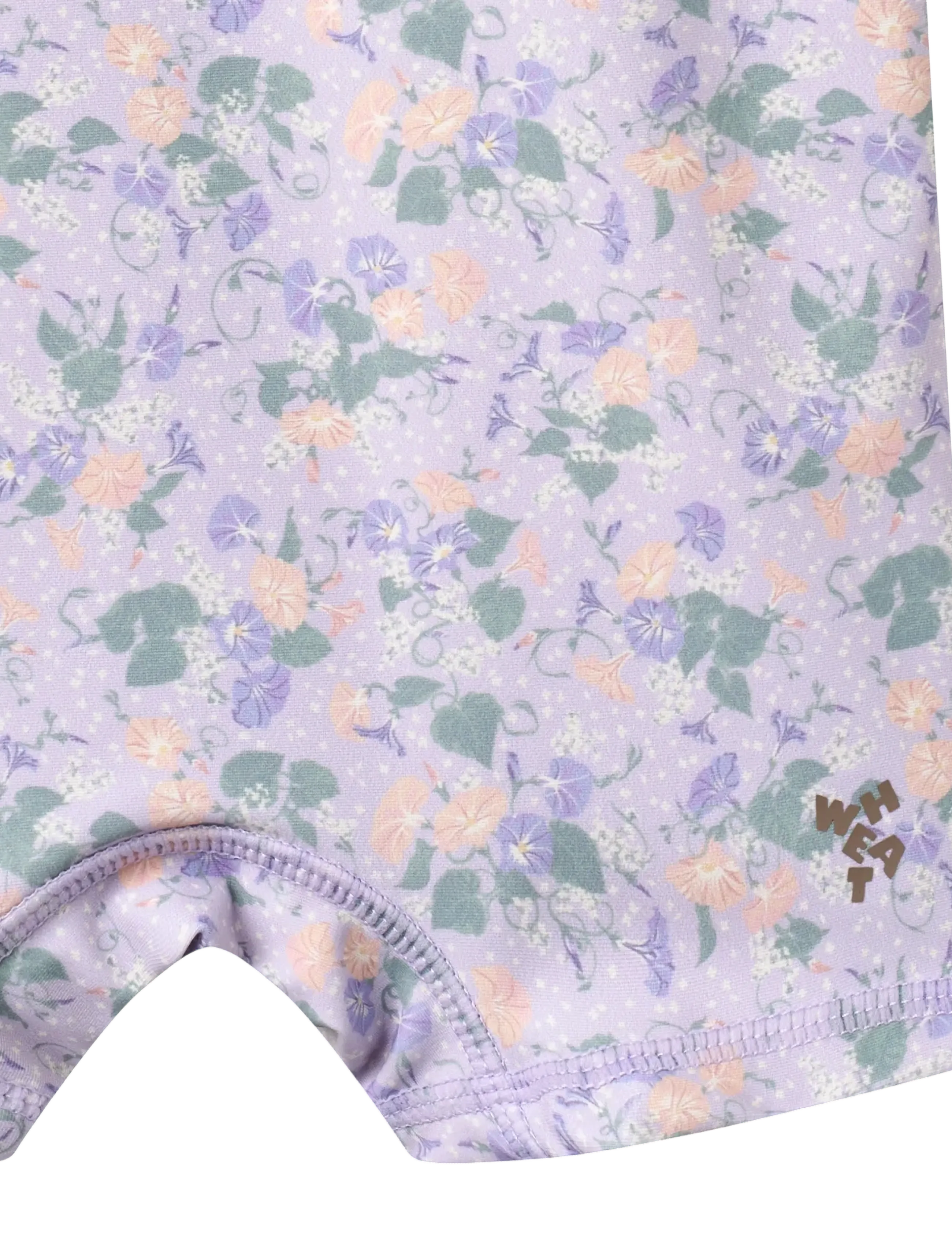Wheat - Swimsuit S/S Cas - uv-kaitsega riided - purple light petunias - 2
