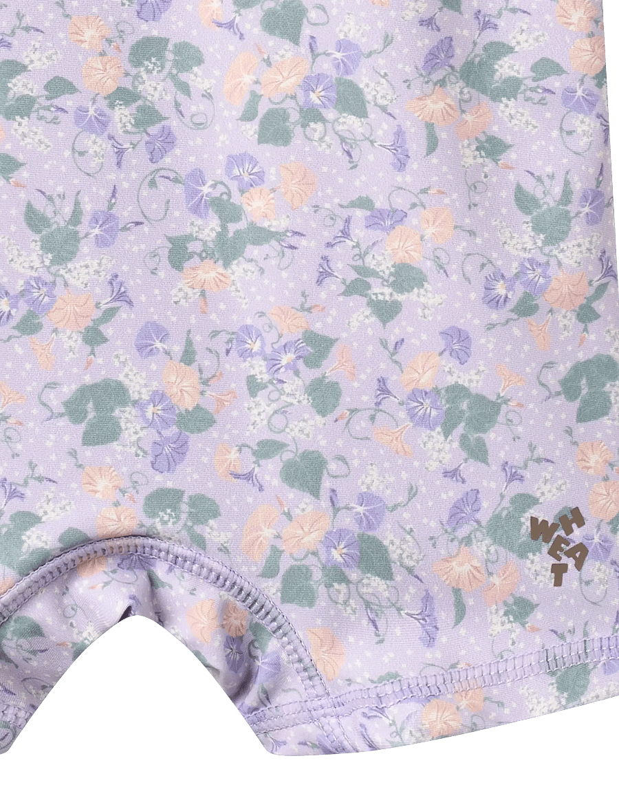 Wheat - Swimsuit S/S Cas - uv-kaitsega riided - purple light petunias - 2