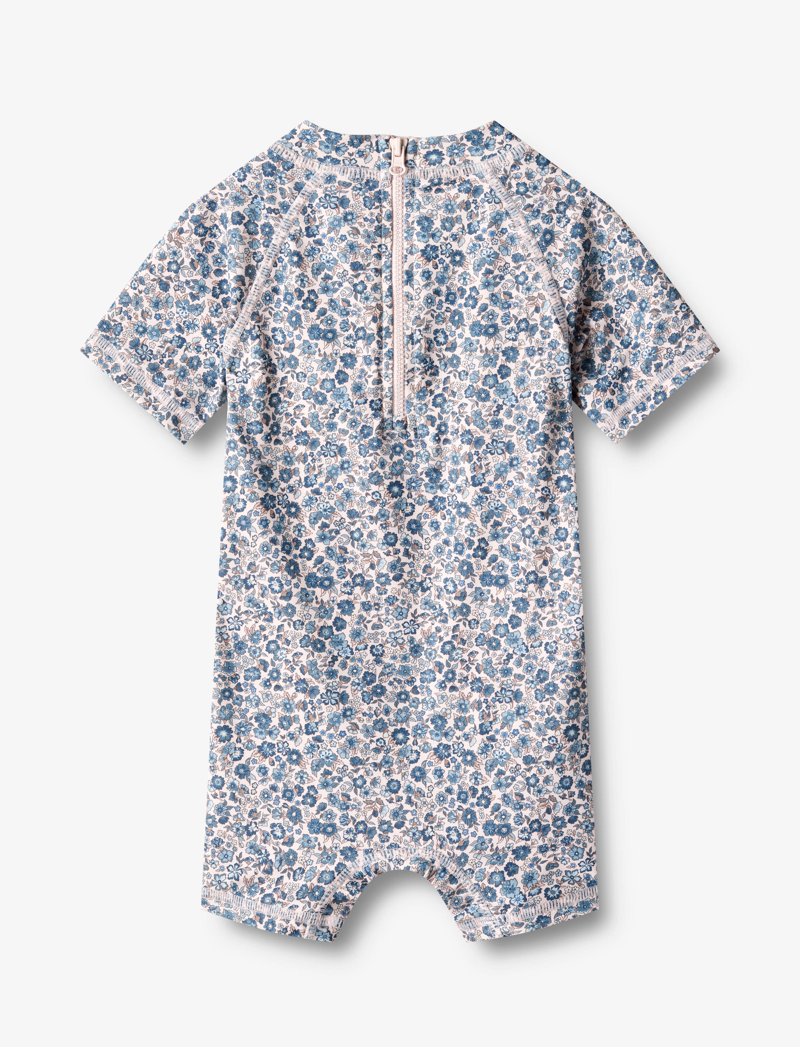 Wheat - Swimsuit S/S Cas - blue flower meadow - 1