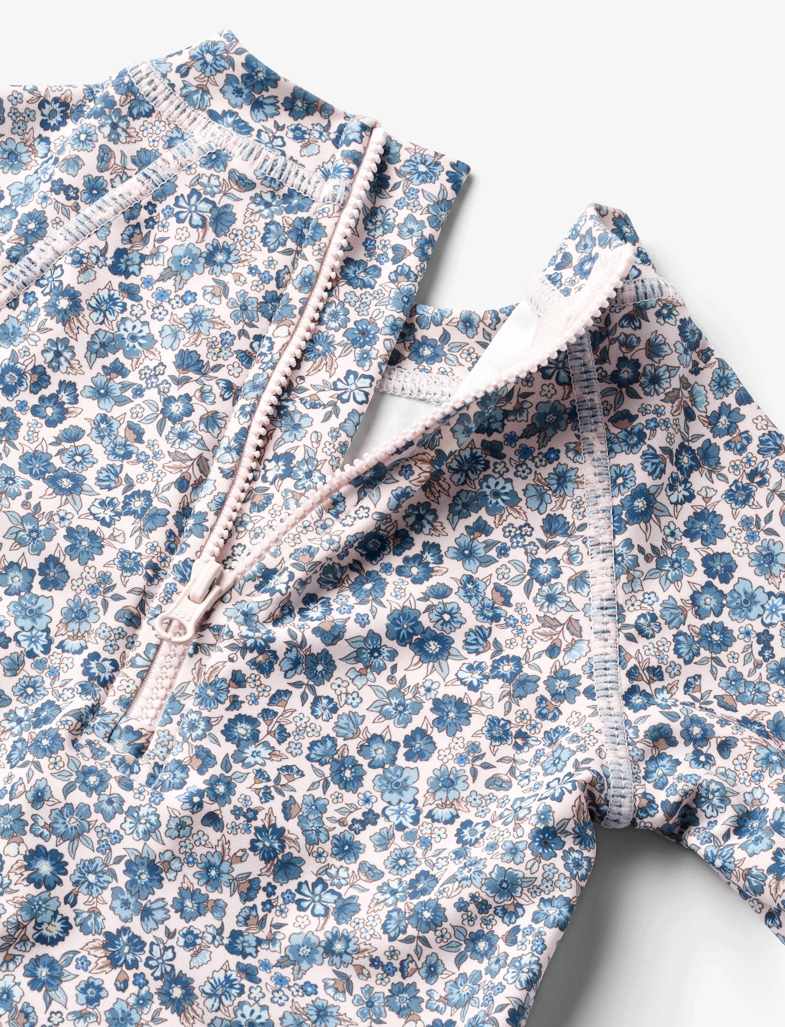 Wheat - Swimsuit S/S Cas - blue flower meadow - 2