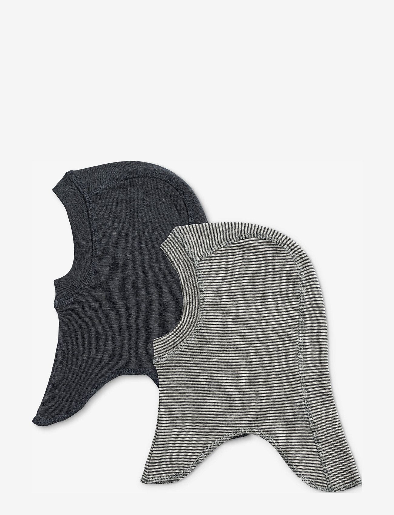 Wheat - 2 Wool Balaclava Felix - winter accessories - navy stripe - 0