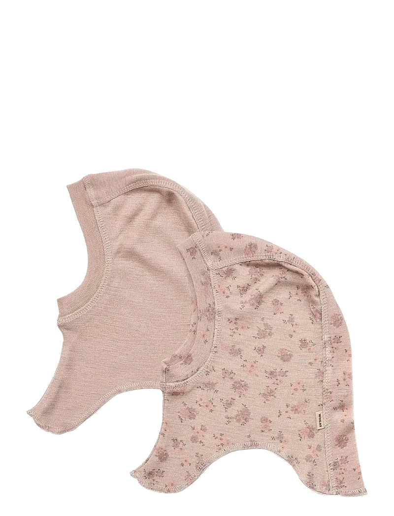 Wheat - 2 Wool Balaclava Felix - lilac flowers - 0