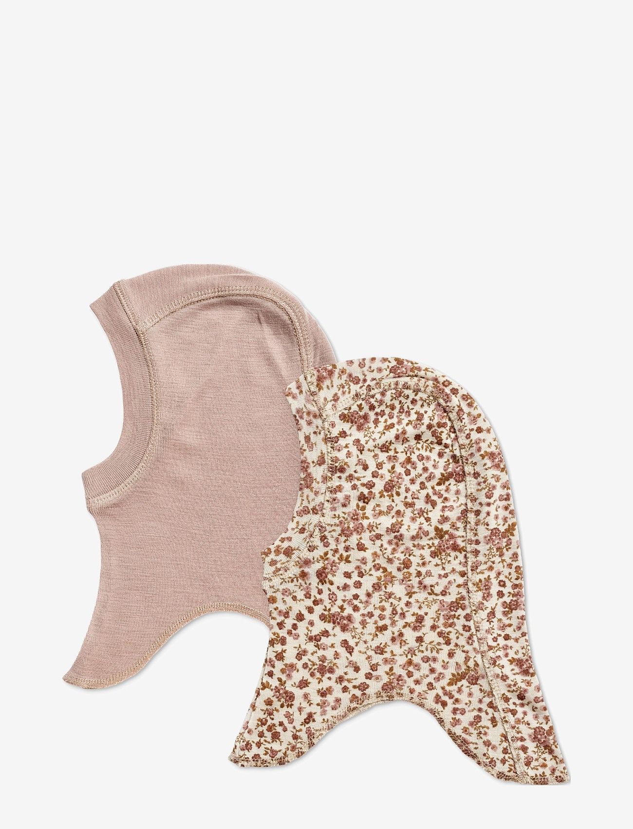 Wheat - 2 Wool Balaclava Felix - accessories - rose flowers - 0