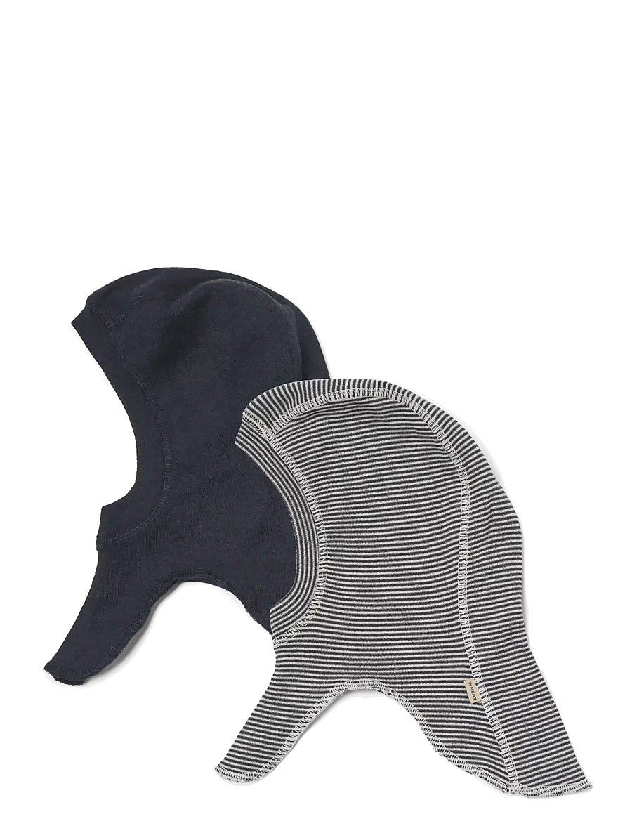 Wheat - 2 wool Balaclava Felix - navy stripe - 0
