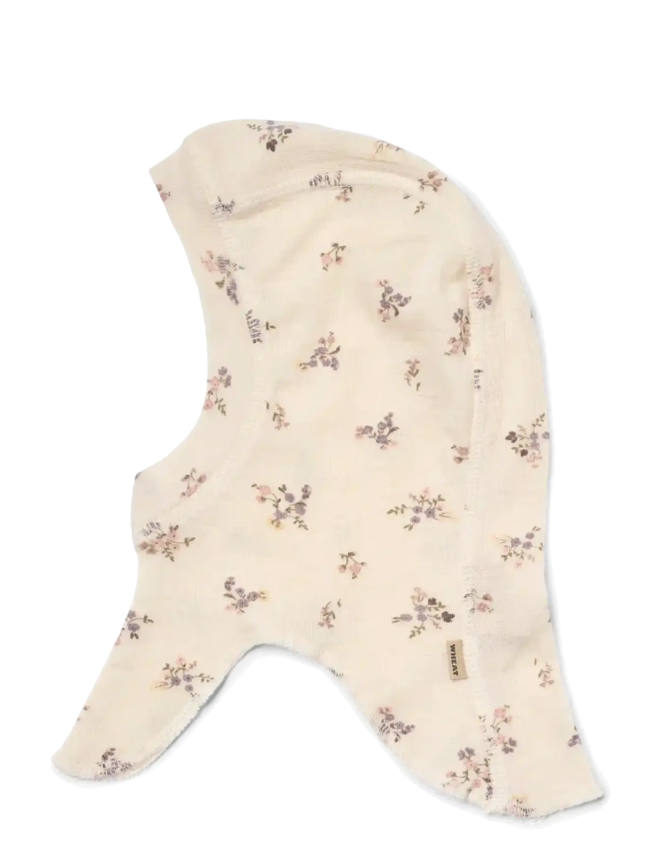 Wheat - 2 wool Balaclava Felix - eggshell flowers - 1