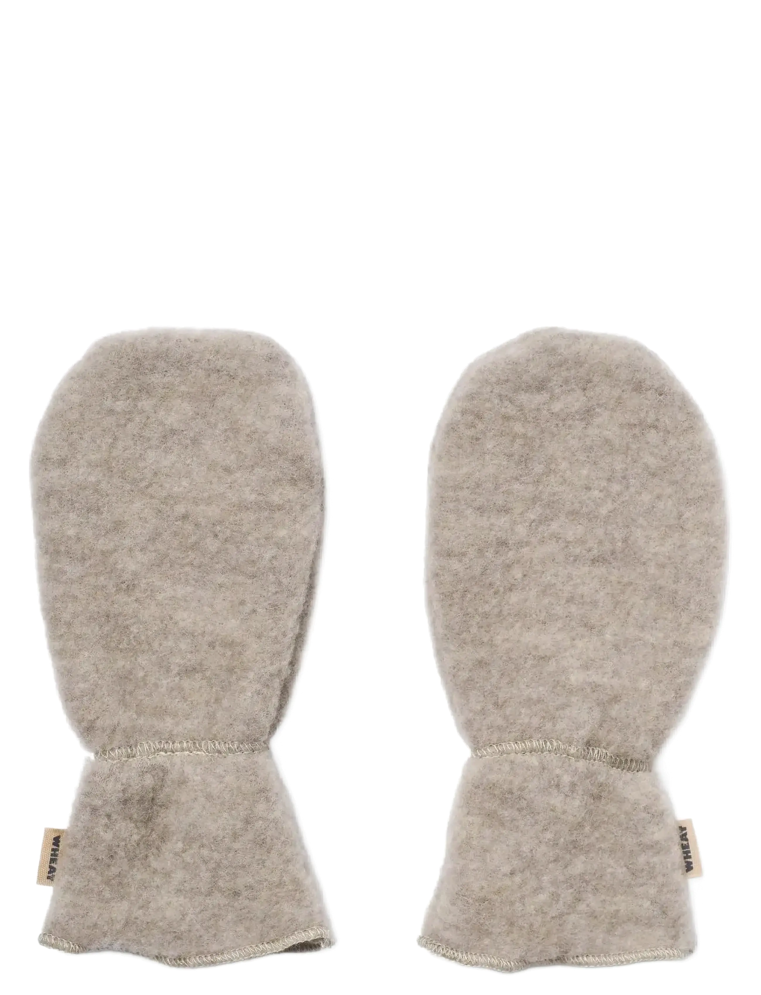 Wheat Wool Fleece Miitens Jay, One Size, Gloves & Mittens, Grau - Kinder