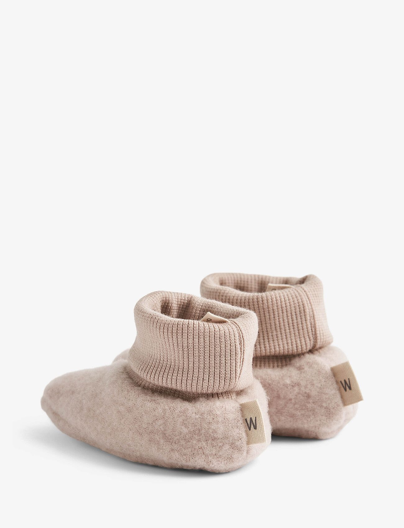 Wheat - Wool Fleece Booties Lei - dry rose - 1