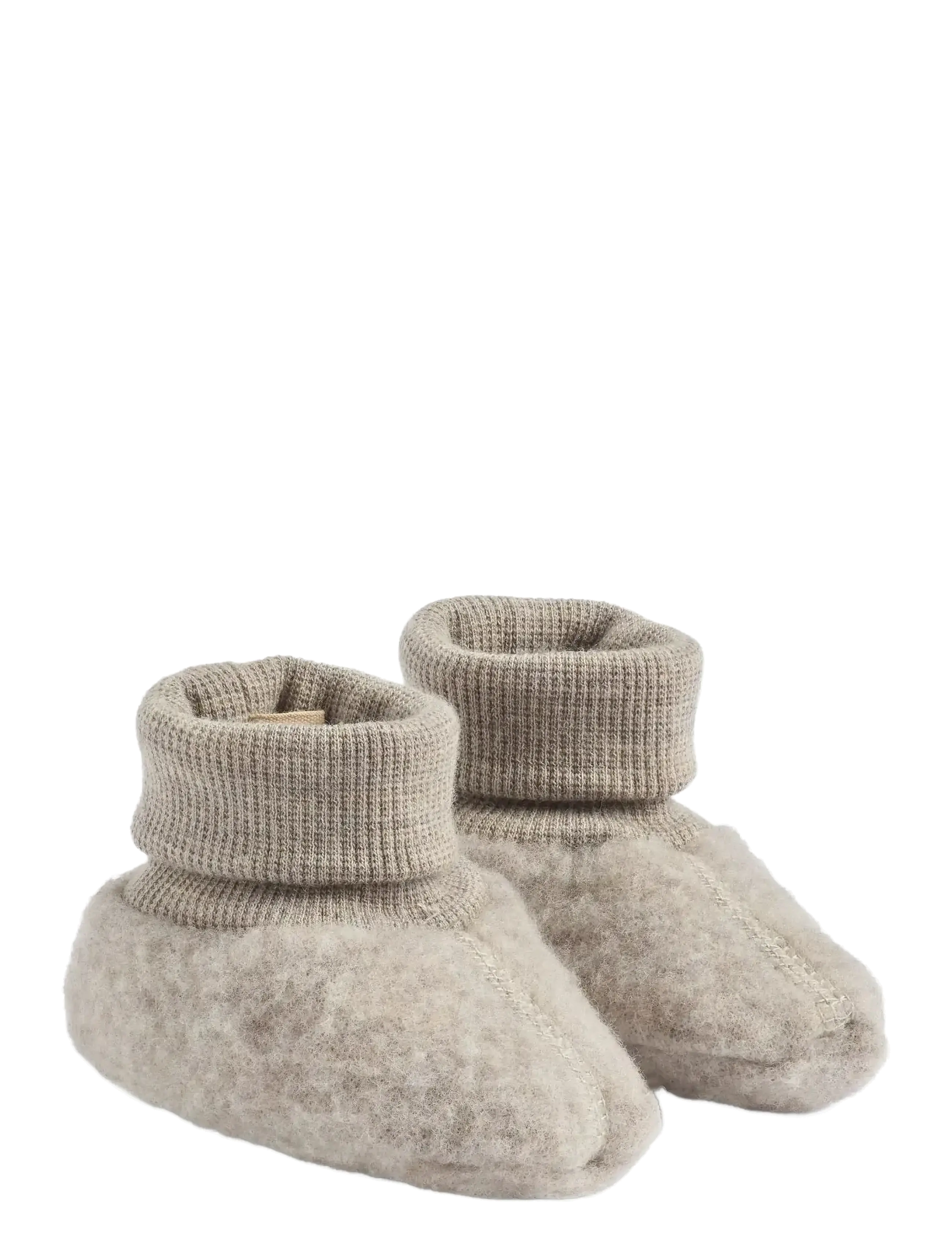 Wheat Wool Fleece Booties Lei, S, Grey, Sko > Tøfler Og Indendørssko, Børn