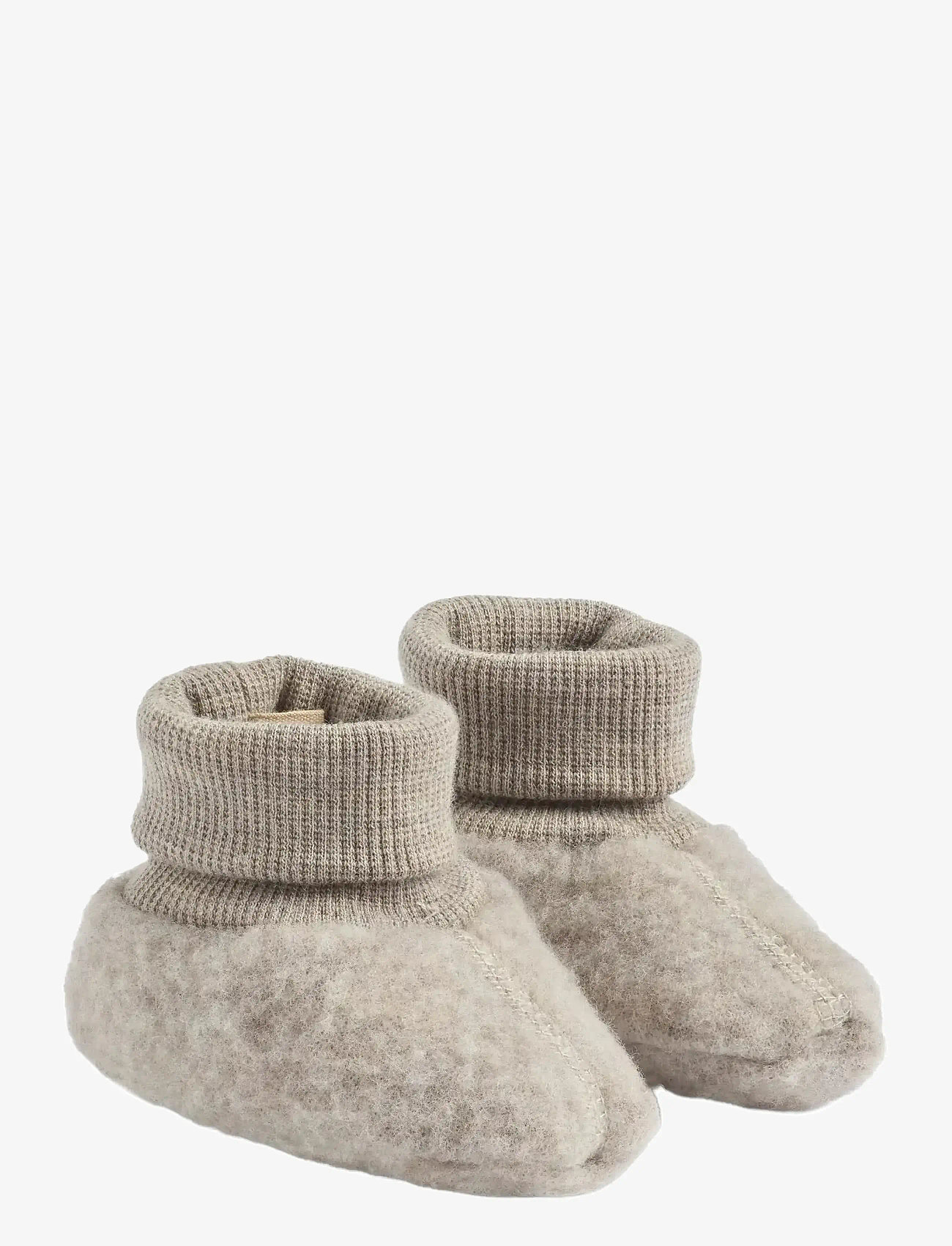 Wheat - Wool Fleece Booties Lei - inneskor - khaki melange - 0