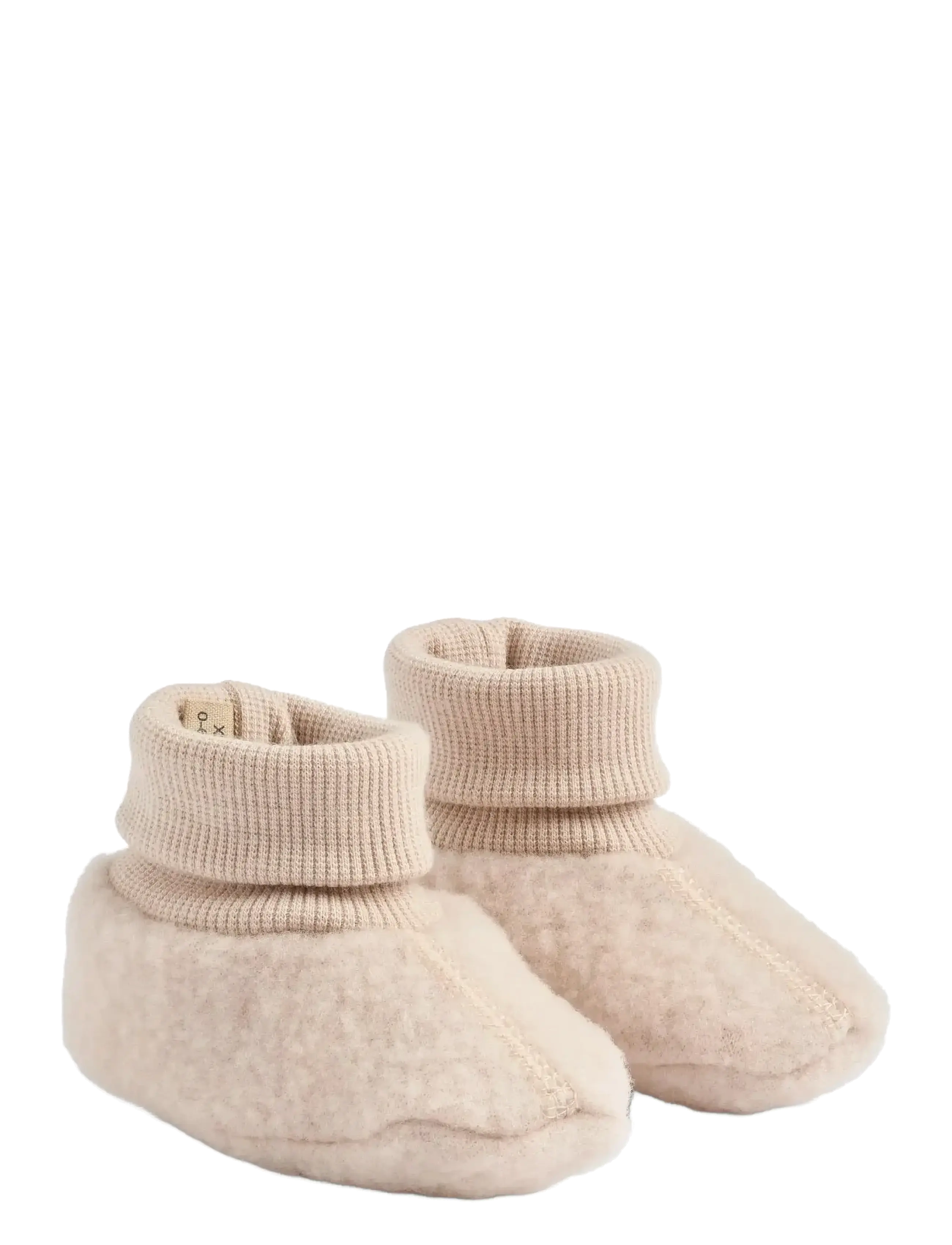 Wheat Wool Fleece Booties Lei - Sko - PALE LILAC / beige