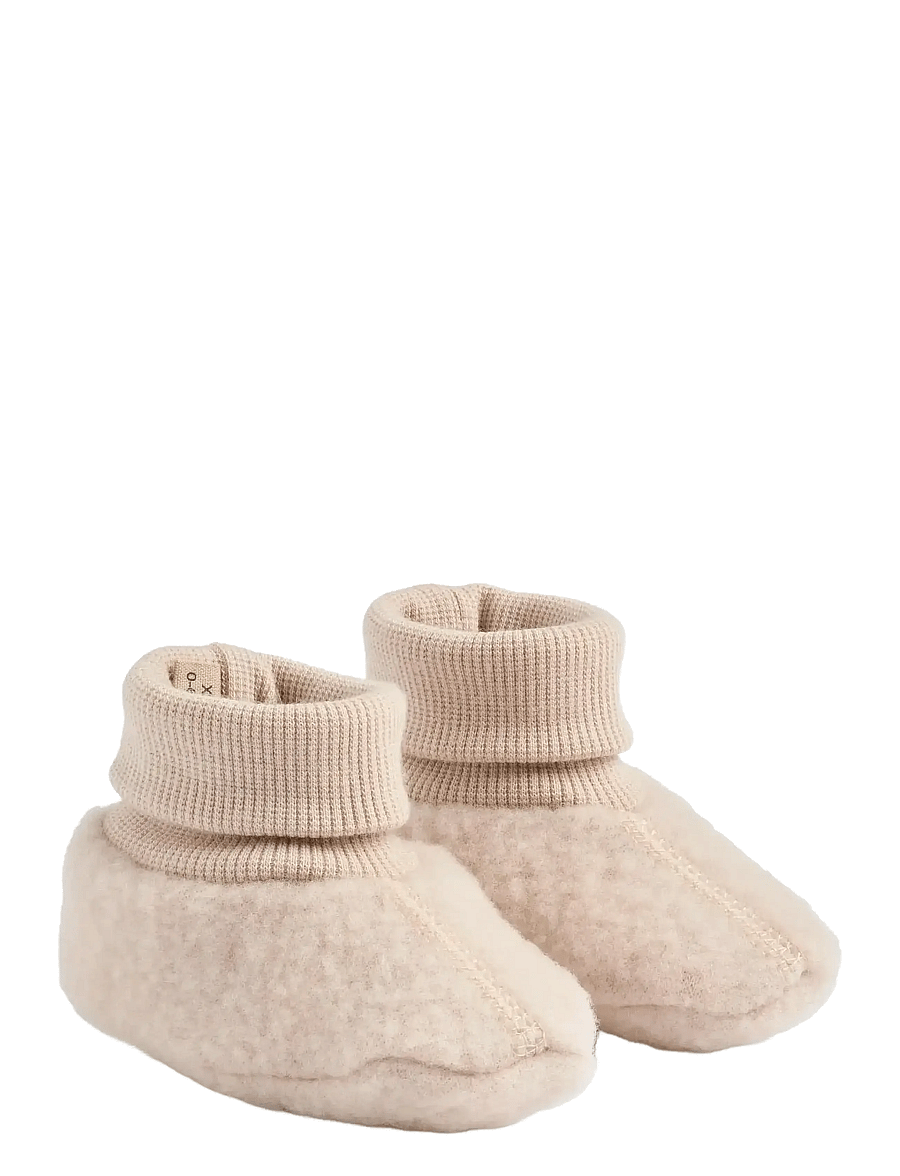 Wheat - Wool Fleece Booties Lei - sussid - pale lilac - 0