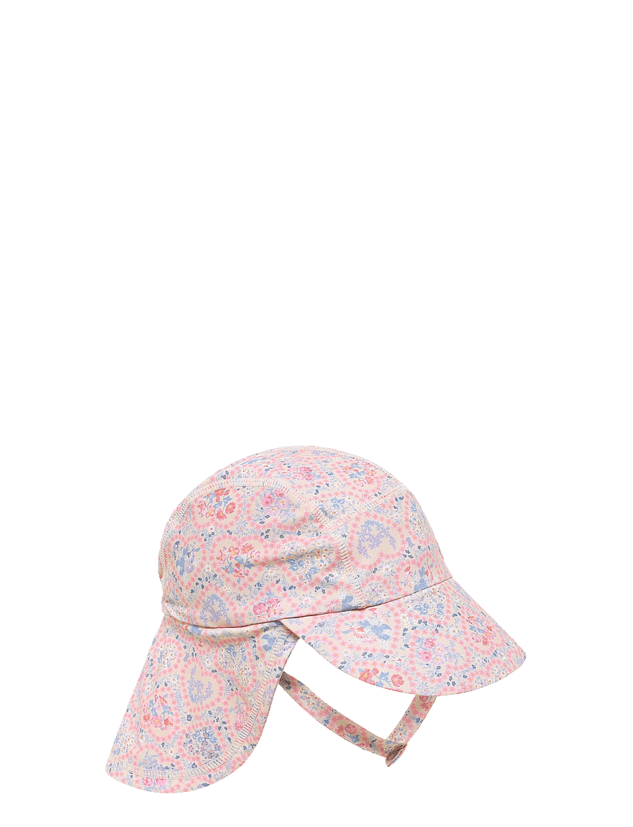Wheat - UV Sun Hat Tonga - sonnenhüte - pink heart flowers - 0