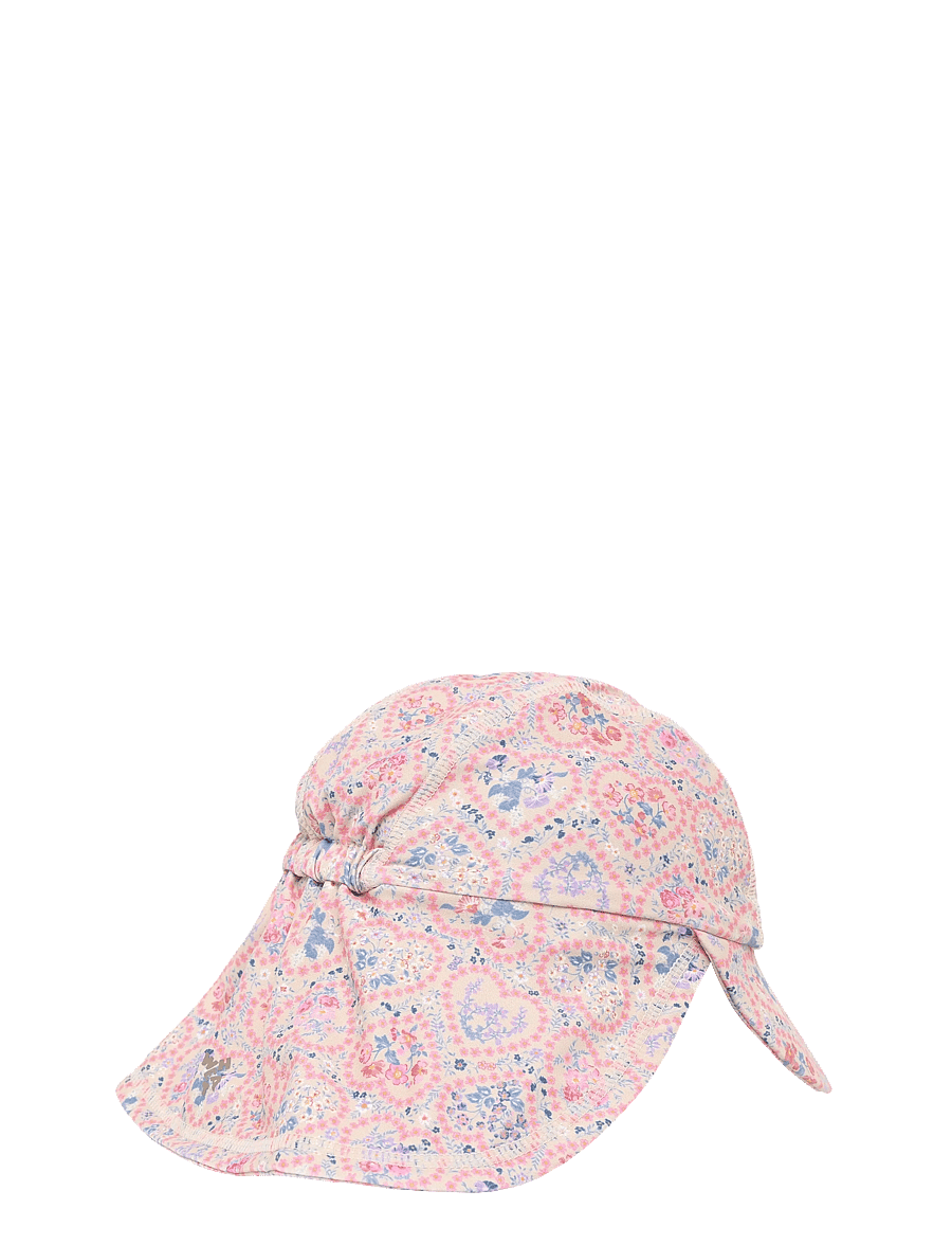 Wheat - UV Sun Hat Tonga - sonnenhüte - pink heart flowers - 1