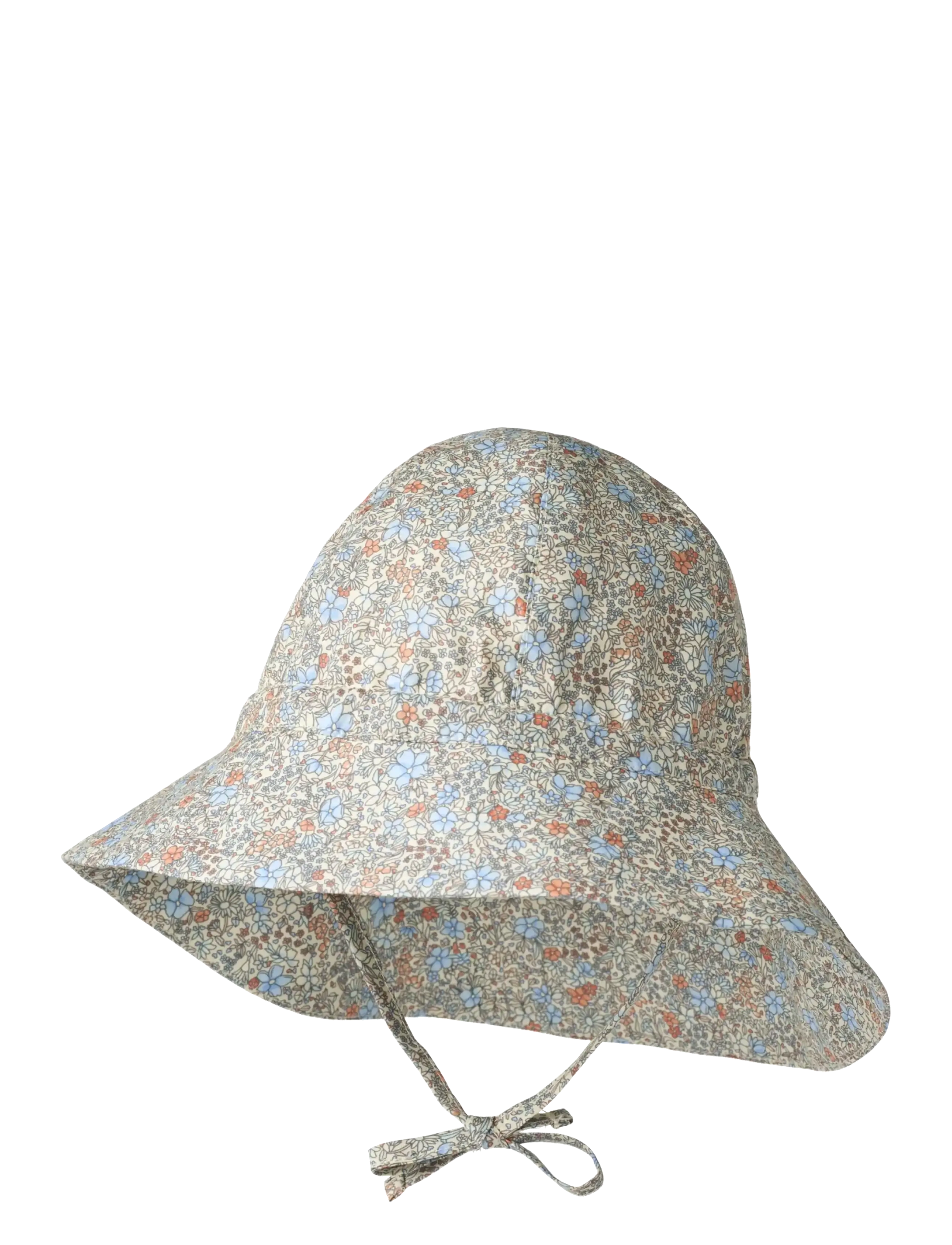 Wheat Sunhat Chloe, Børn, Blomstret Solhat, Blå, Str: 1-3M