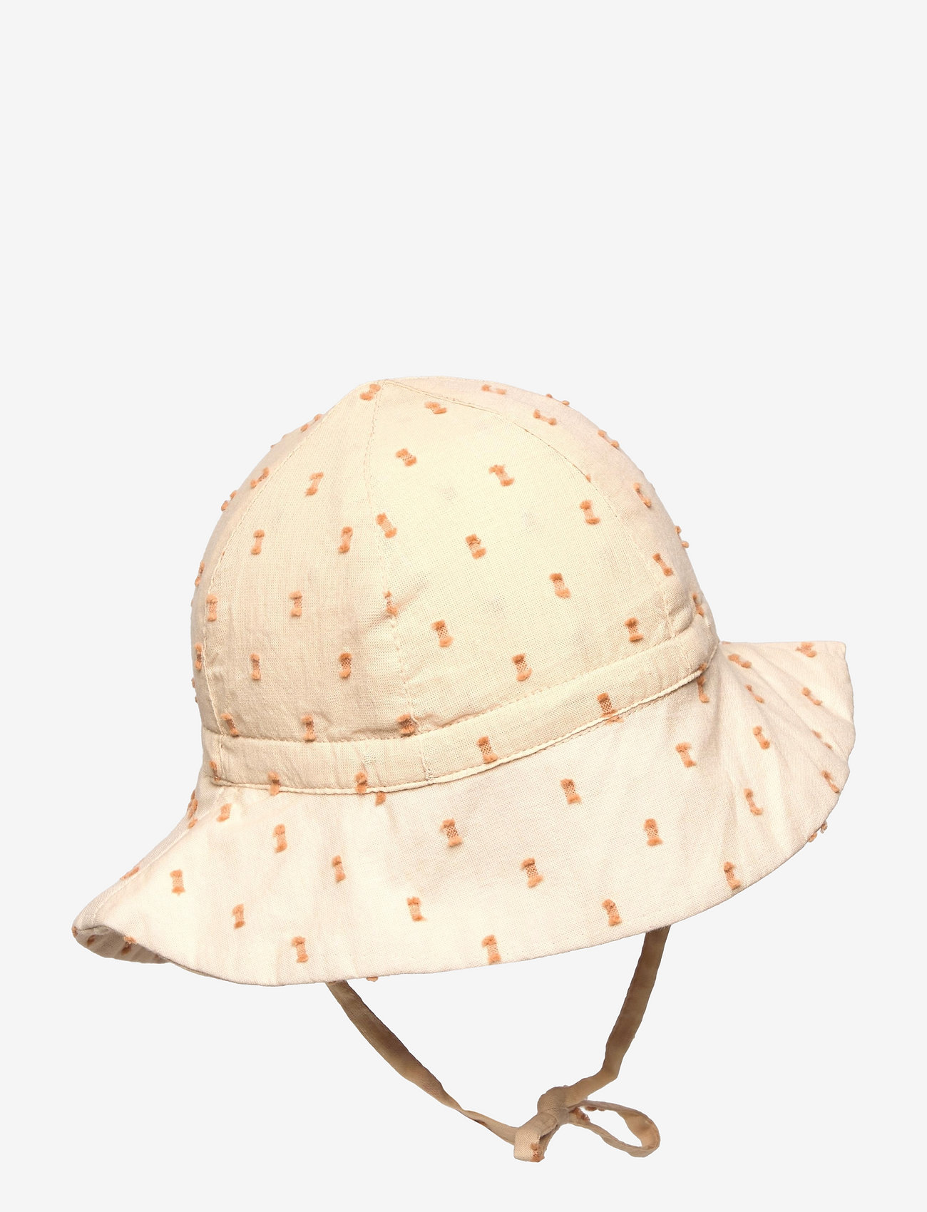 Wheat - Baby Girl Sun Hat - solhat - sandstone dot - 0