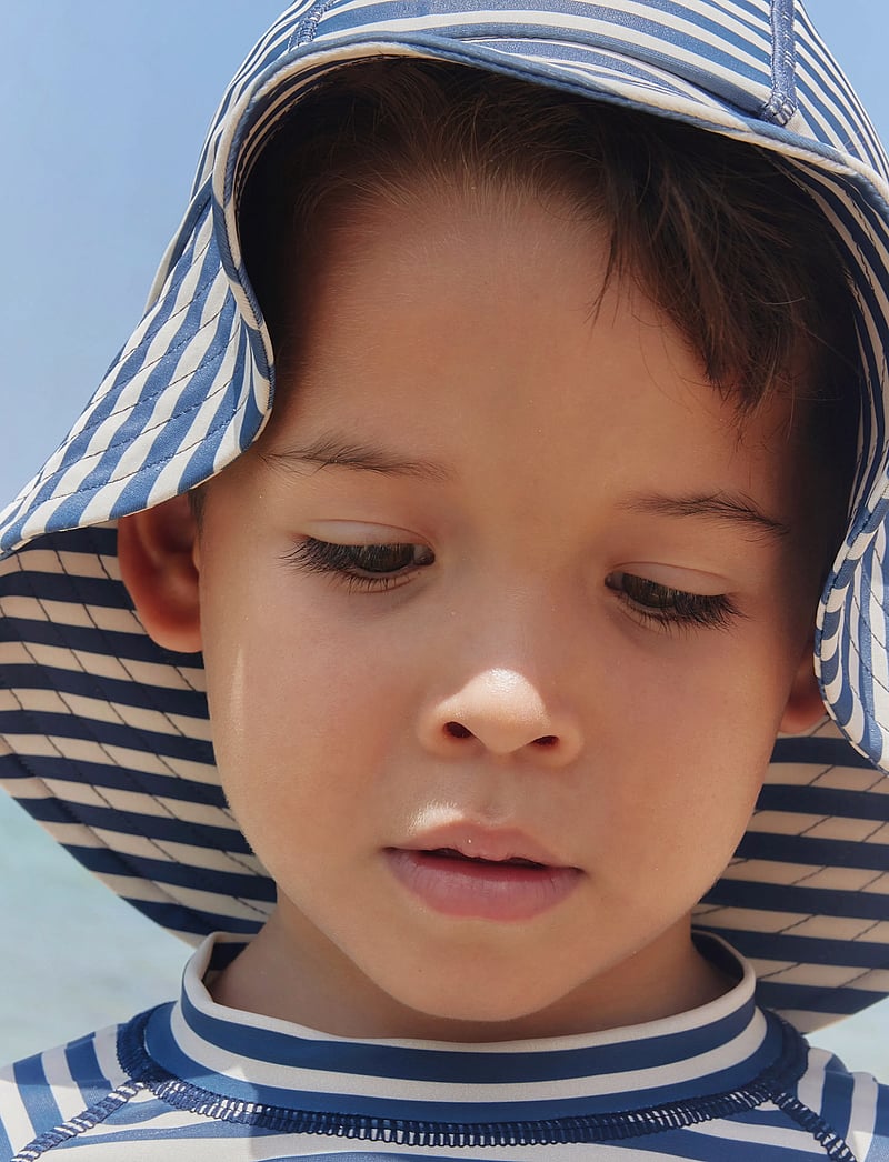 Wheat - UV Sun Hat Bora - badekappen - blue stripe - 0
